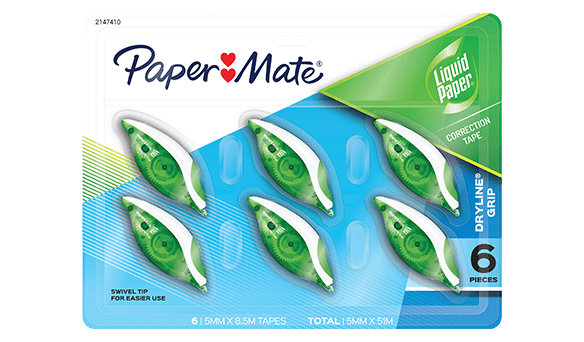 Papermate Liquid Paper Correction Tape 6 pack