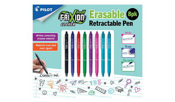 Pilot Frixion Erasable Retractable Pen 8 pack