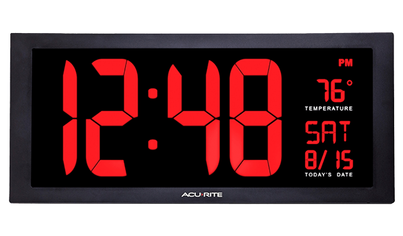 Acurite LED Clock with Indoor Temperature 45.7cm