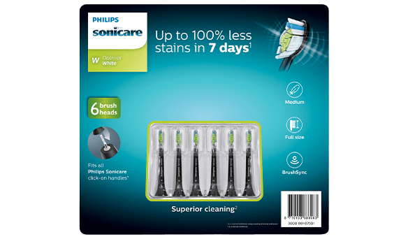 Philips W2 Brush Heads 
6 pack