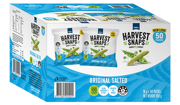 Calbee Harvest Snaps Baked Pea Crisps 50 x 18g