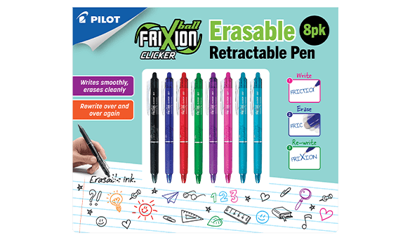 Pilot Frixion Erasable Retractable Pen 8 pack