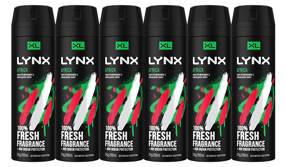 Lynx Body Spray Africa 6 x 200ml