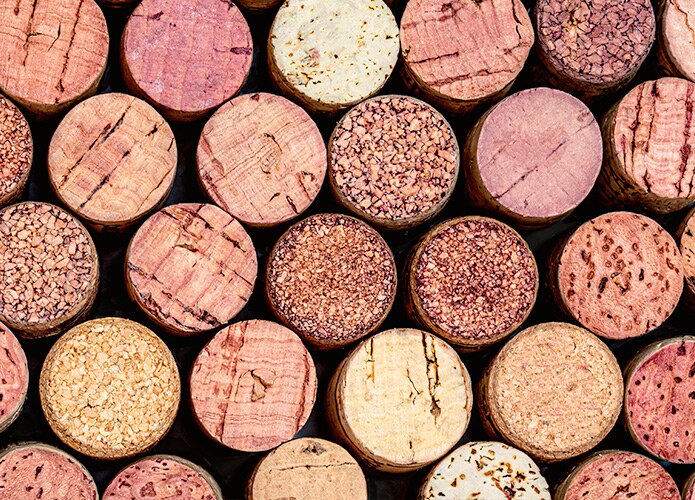 Close up of wine corks