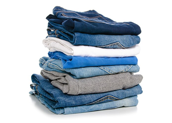 Folded jeans