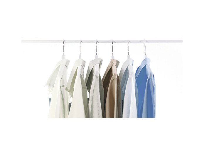 Rack of dress shirts