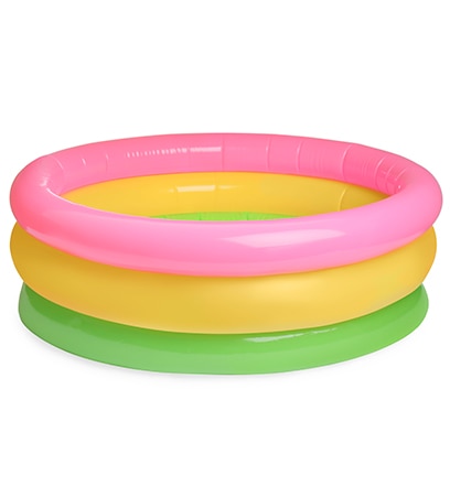 Colourful inflatable pool