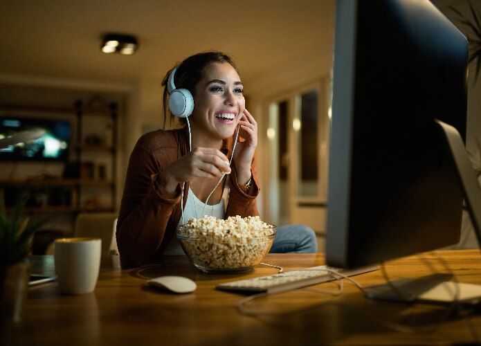 TV & popcorn