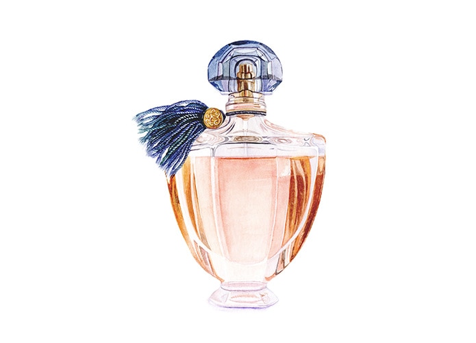 Watercolour perfume bottle