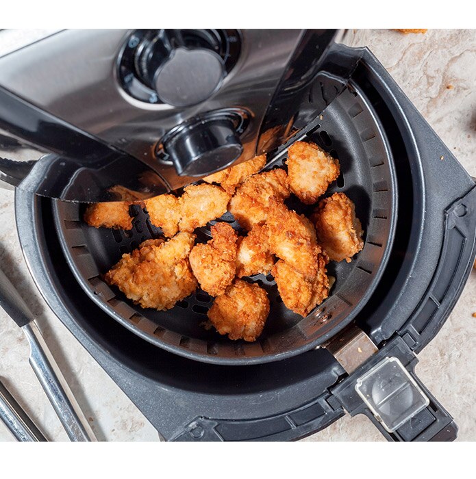 Crumbed chicken in air-fryer