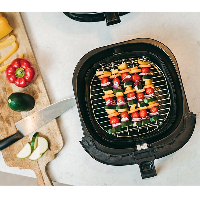 Vegetable skewers in air-fryer