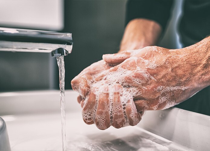 Washing hands