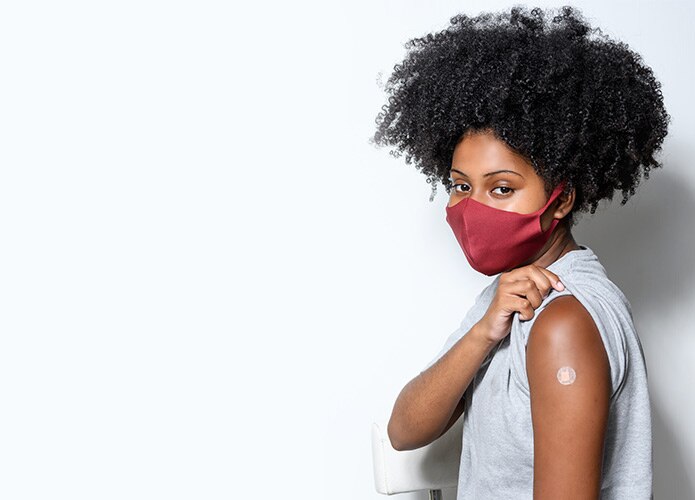 Vaccinated woman
