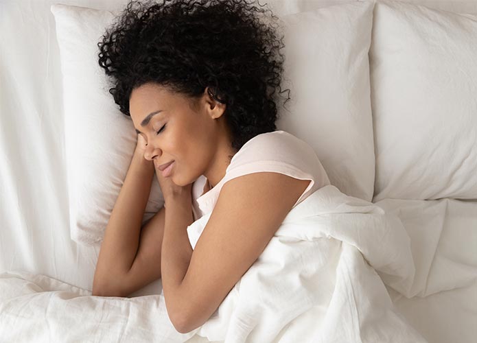 Woman sleeping peacefully