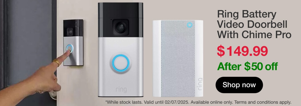 Ring Battery Video Doorbell With Chime Pro
