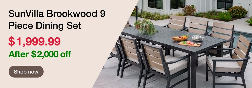 SunVilla Brookwood 9 Piece Dining Set