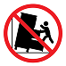 Illustration showing a child pushing against an unstable dresser, tipping over or climb or hang on drawers, doors, or shelves