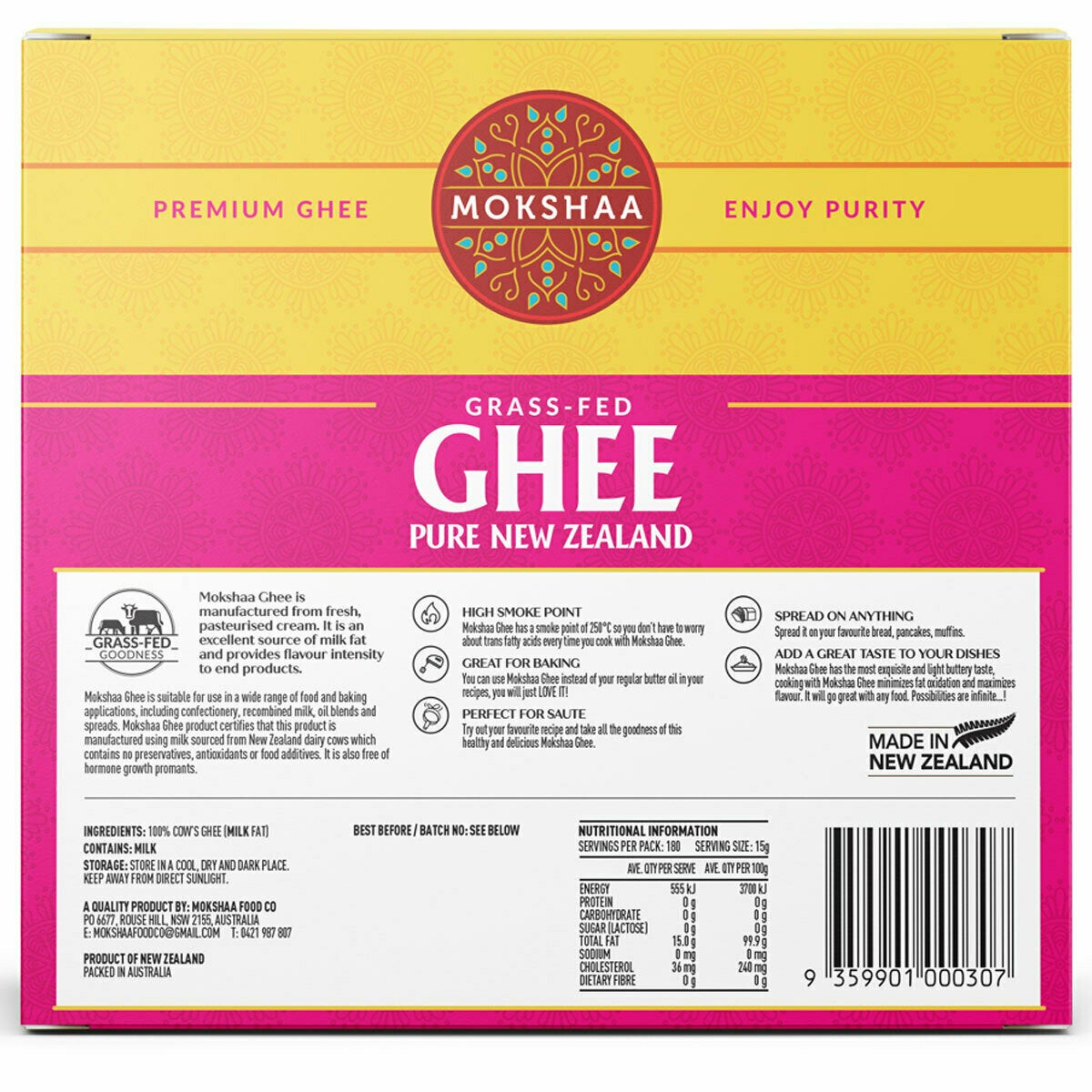 Mokshaa Ghee 2 x 1.5L