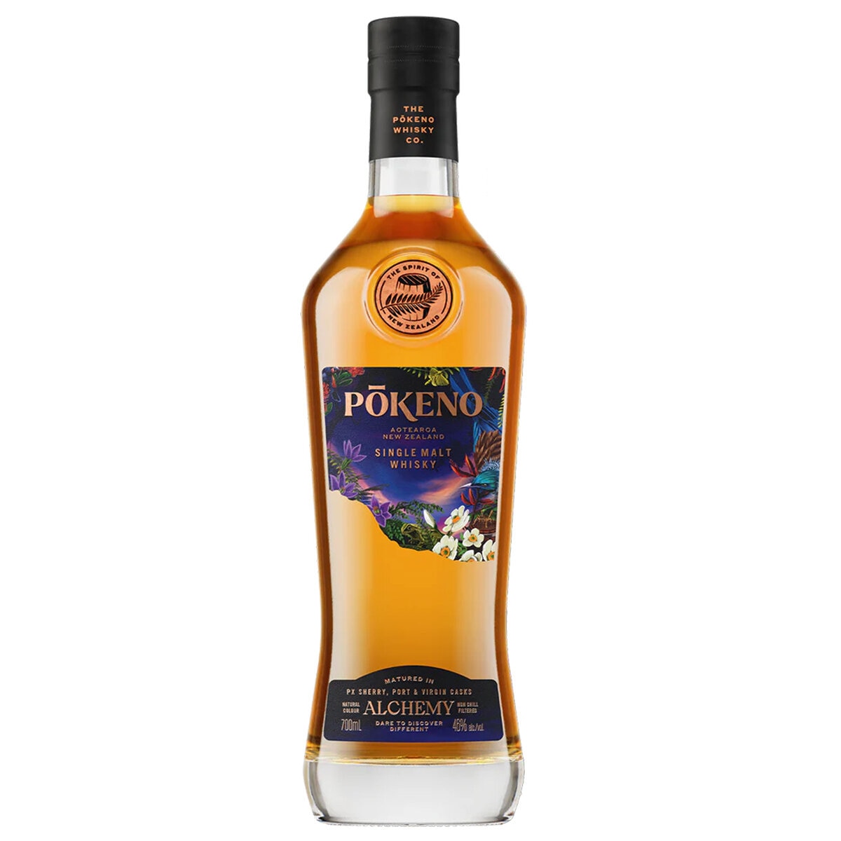 Pokeno Alchemy Single Malt New Zealand Whisky 700ml Pokeno Alchemy Single Malt New Zealand Whisky 700ml