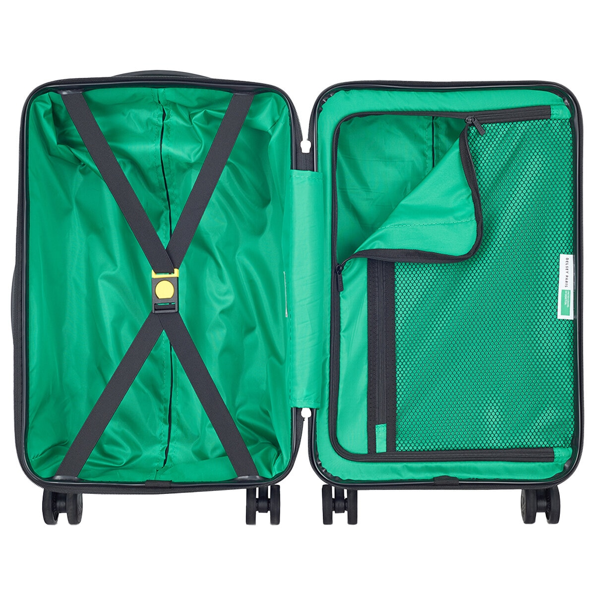 Delsey Benetton 3 Piece Luggage Set Green