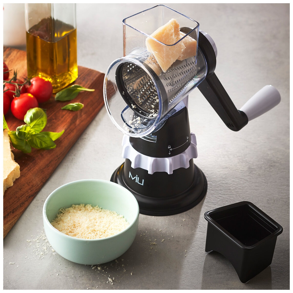 MIU Rotary Food Grater With 5 Replaceable Drums