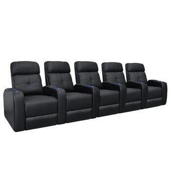 Valencia Verona Home Theater Premium Top Grain Italian Nappa Leather 5 Seater