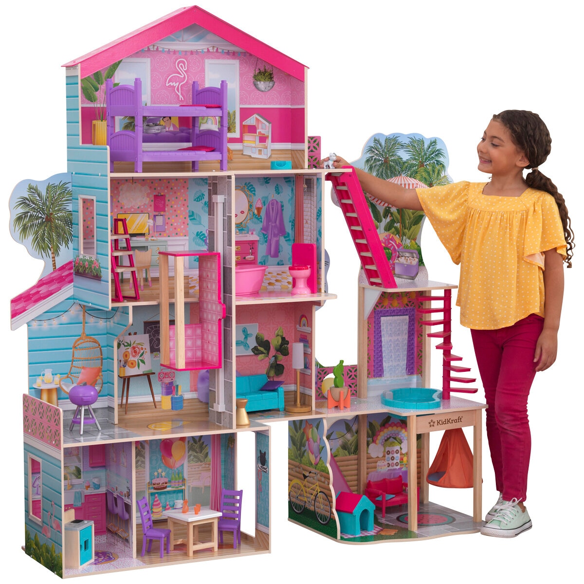Kidkraft Pool Party Mansion Dollhouse Costco Australia