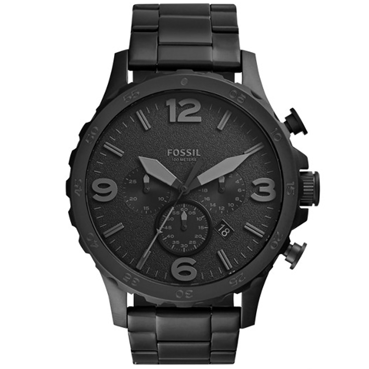 Fossil Nate Black Chronograph Men's Watch JR1401 Costco Australia