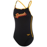 Speedo Girl's One Piece - Black/Orange