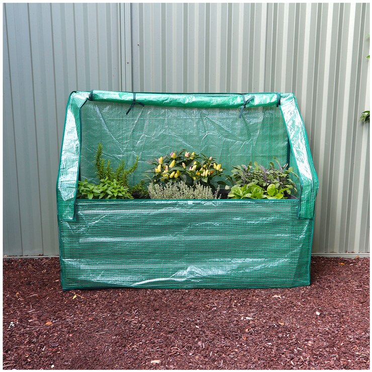 Green Life Slim GARDEN BED with Cover - White