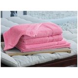 Kingtex Plain dyed 100% Combed Cotton towel range 550gsm Bath Sheet set 7 piece - Lip Gloss