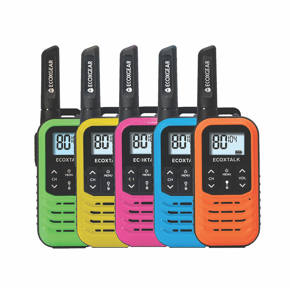 ECOXGEAR Handheld Radio Walkie Talkie 5 Pack EXG50-5PKCT2026