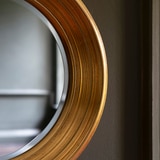 Hudson Living Chaplin Round Mirror Gold 650 x 650mm