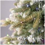 Pre-Lit Glitter Frosted Artificial Potted Christmas Tree 1.37m