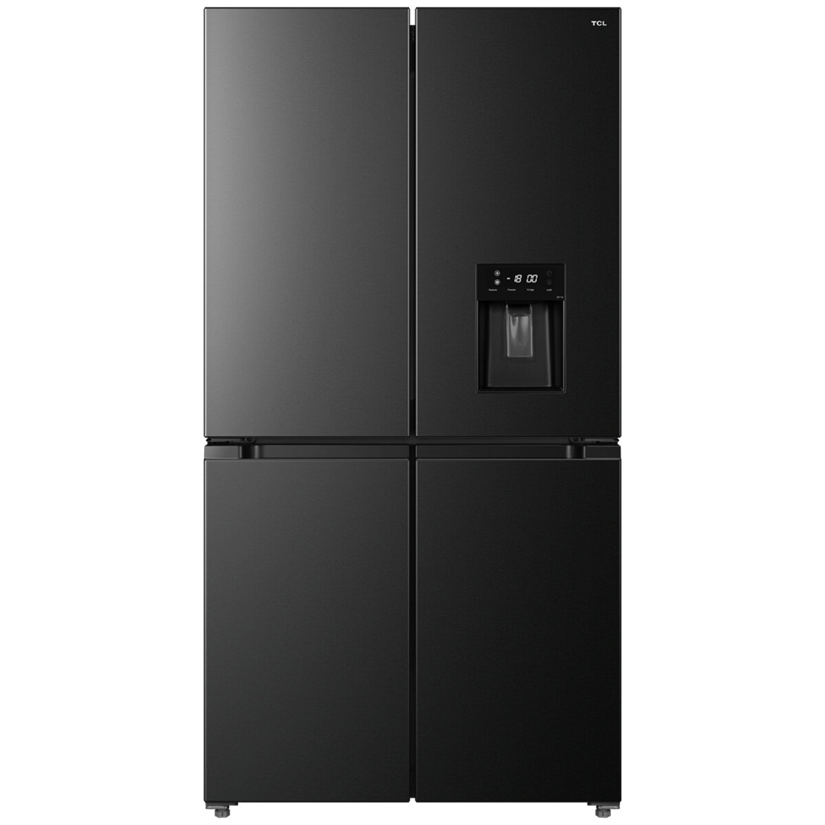 TCL 590L Quad Door Fridge Matte Black TRF590QHB