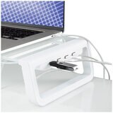 Seville Classics airLIFT Tempered Glass Monitor Riser White
