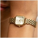 Olivia Burton Grosvenor Mini Ionic Plated Thin Gold Steel Ivory Dial Ladies Watch 24000257
