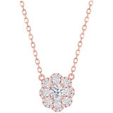 18KT Rose Gold 1.00CTW Diamond Fashion Necklace/