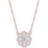 18KT Rose Gold 1.00CTW Diamond Fashion Necklace/