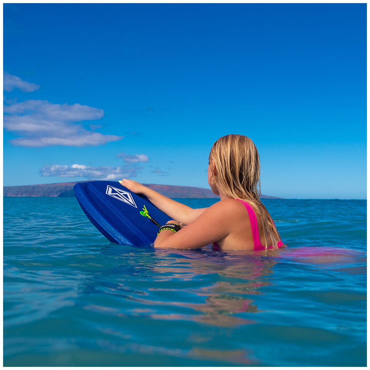 Scott Burke Surf Krypton EPS Bodyboard With Leash Blue