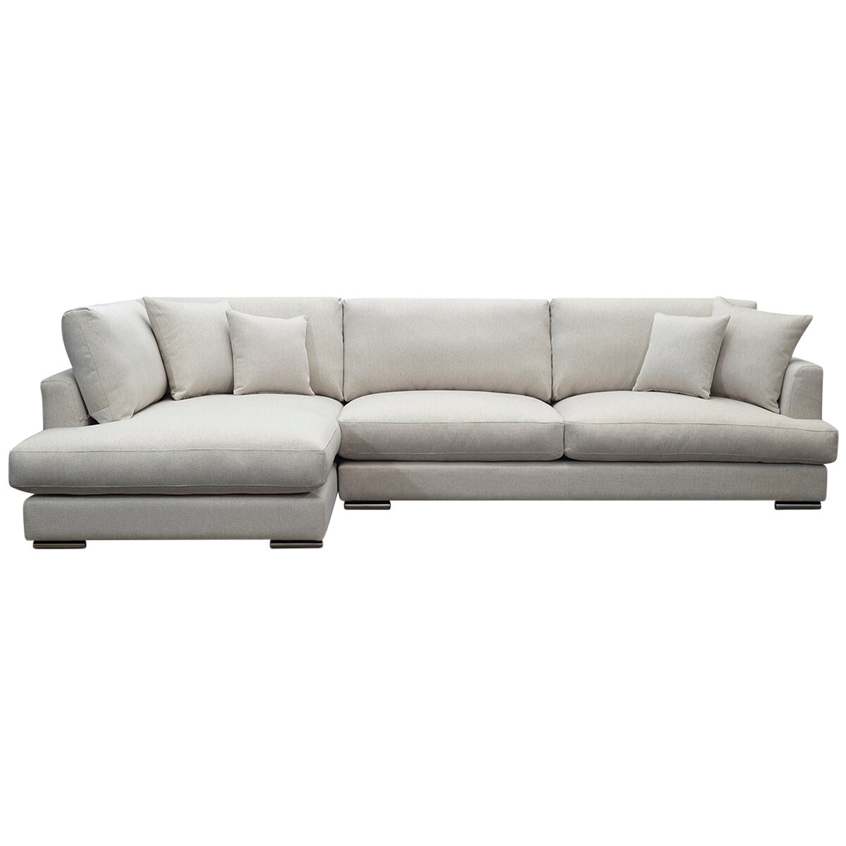 Moran Treviso 2.5 Seater Fabric Sofa with Chaise Bodhi Linen