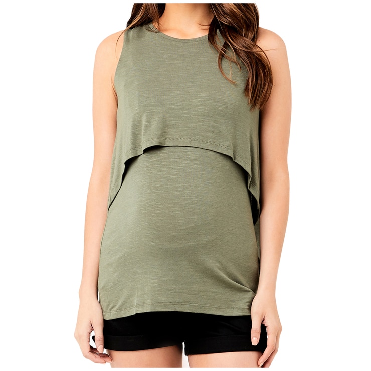 Ripe Maternity - Women's Nursing Tank - Olive
