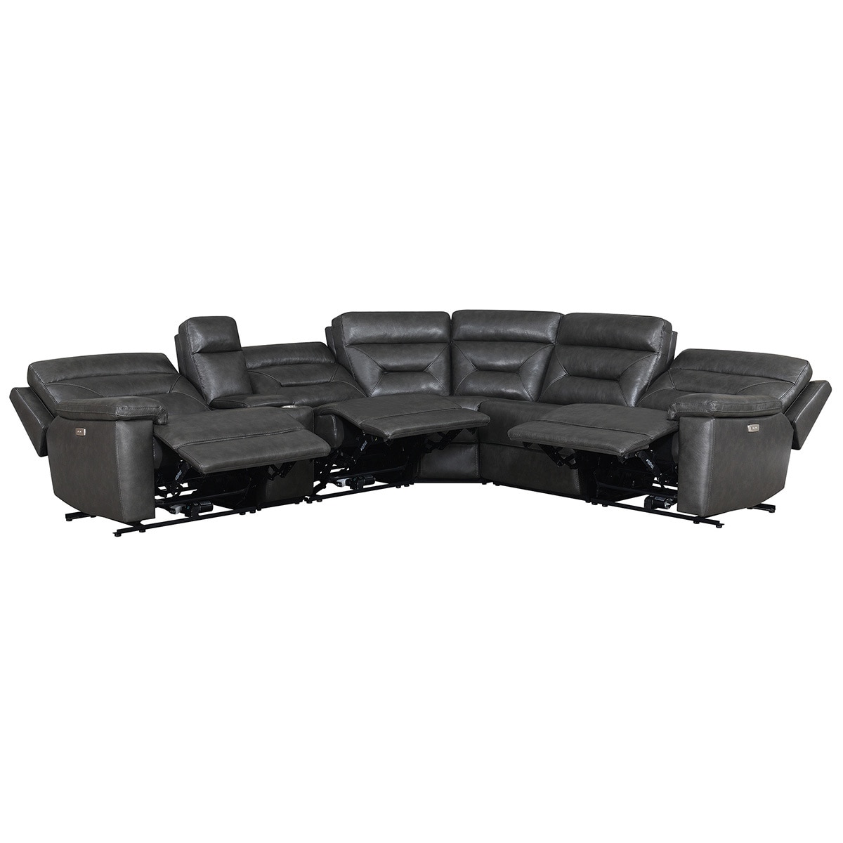 KUKA Reclining Leather Sectional 6pc Costco Australia