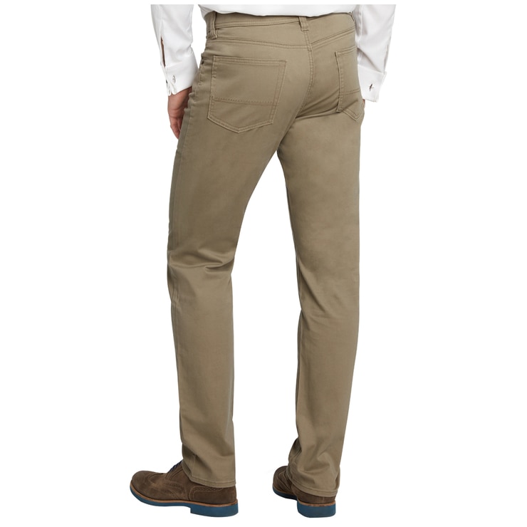Kirkland Signature Men's 5 Pocket Brushed Cotton Twill Pants Khaki