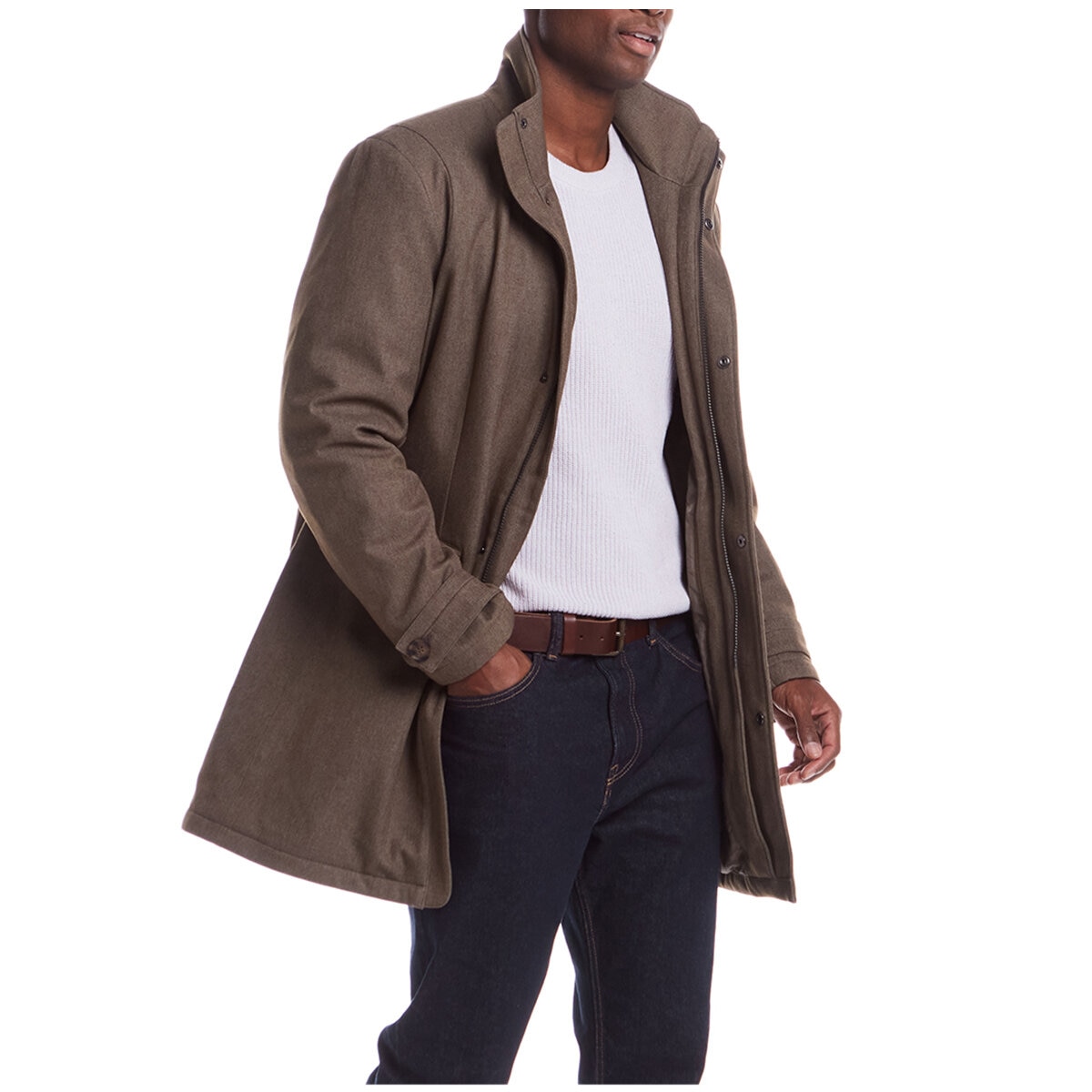 Weatherproof Twill Tech Coat Olive Green