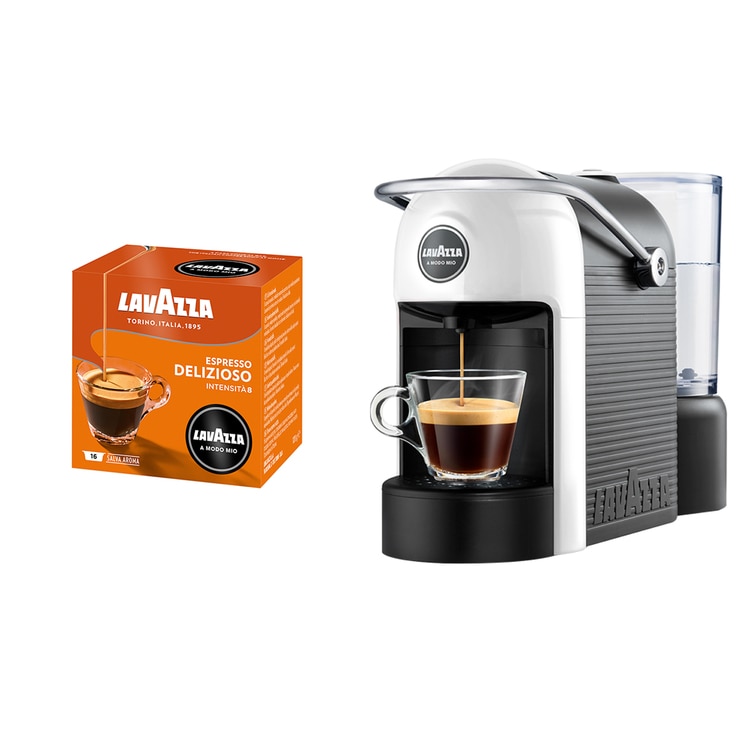 Lavazza A Modo Mio Delizioso Coffee Capsules 96pk + Free Lavazza Jolie Coffee Capsule Machine