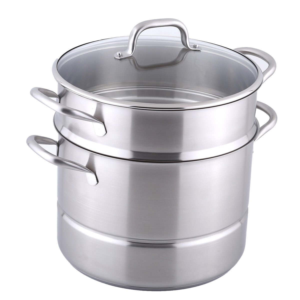 Steamer Pot with Ladle 28cm 12L 5 Piece Set