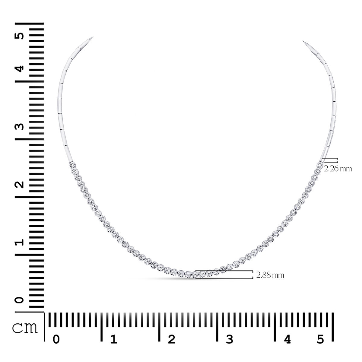 18KT White Gold 1.76ctw Round Cut Diamond Necklace