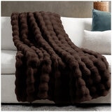 House & Home Bubble Faux Fur Throw 152cm x 177cm