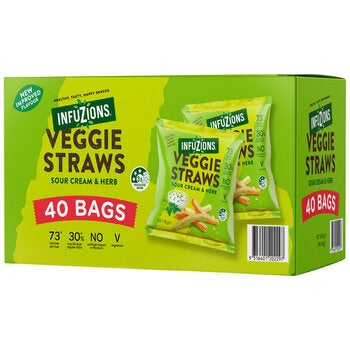 Majan's Infuzions Veggie Straws 40 x 15g